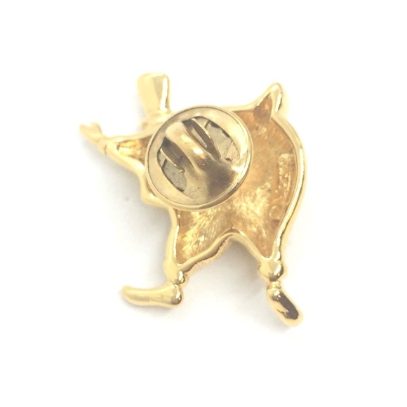 3/$30 VINTAGE 70S MONET CLOWN JESTER CIRCUS RING LEADER BROOCH PIN GOLD TONE MAN - Picture 6 of 11